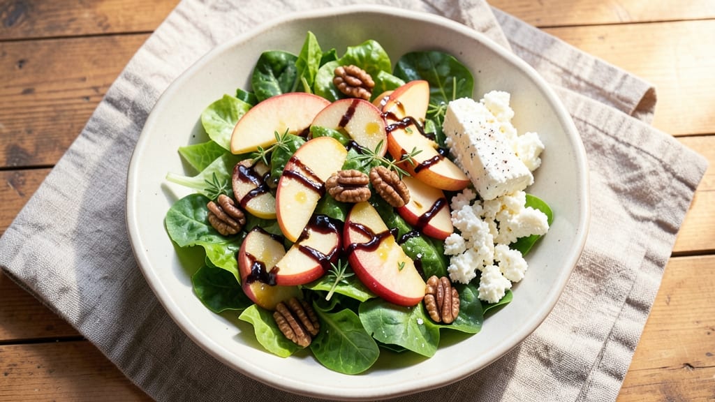 Apple Walnut Goat Cheese Salad Recipe: Crisp Walnuts and Creamy Cheese Harmony